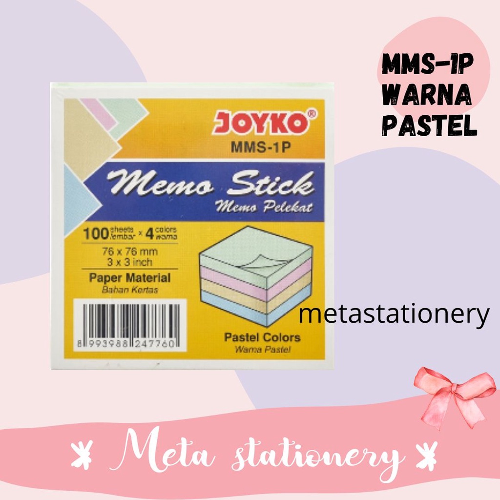 

Memo Stick / Sticky Note / Kertas Memo / Memo Tempel Joyko MMS-1P