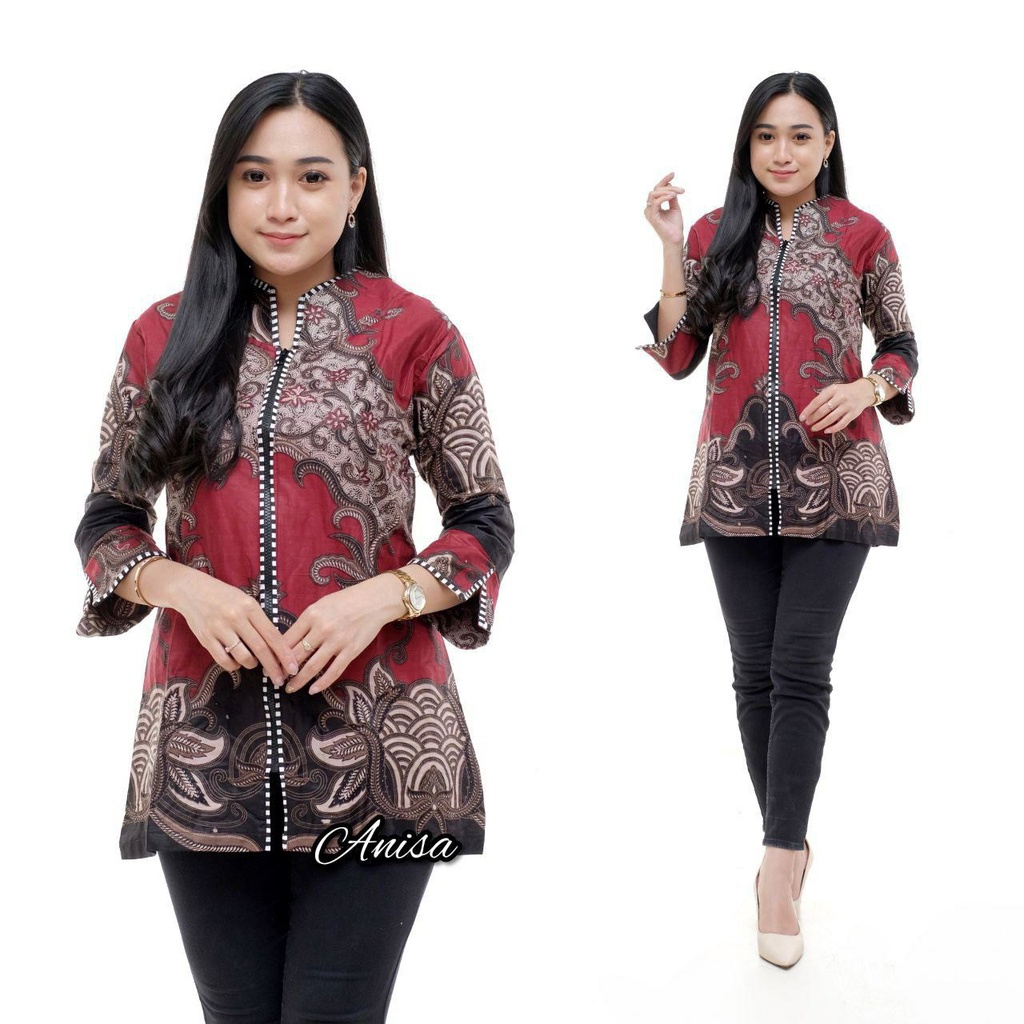 Baju batik Couple Keluarga Ayah Ibu Anak Pasangan Suami Istri Atasan Wanita Pria Dan Anak Anak Sania Ruflle Ori Ndoro Jowi Modern Family Lebaran Terbaru 2023