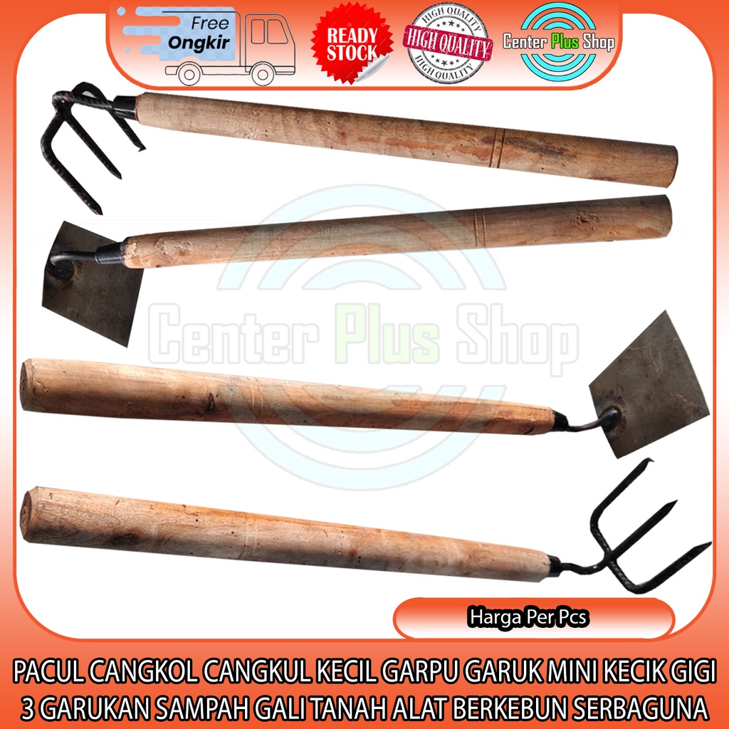 Pacul Cangkol Cangkul Kecil Garpu Garuk Mini Kecik Gigi 3 Garukan Sampah Gali Tanah Alat Berkebun Ga