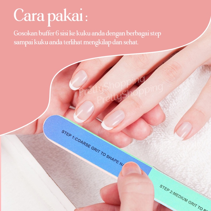 Pretty KIKIR BUFFER PENGKILAP KUKU 6SISI/BUFFER SANDING POLISHING 6SIDES/KIKIR KUKU MANICURE