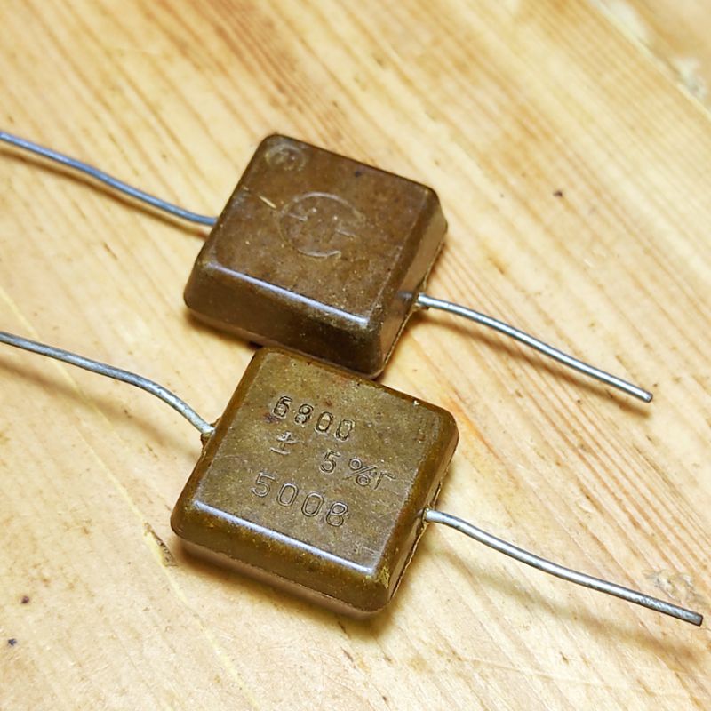 6800pf 6,8nf 6n8 USSR Silver Mica NOS Kapasitor Vintage audio tube amplifier radio mika 6800 pf 6,8n