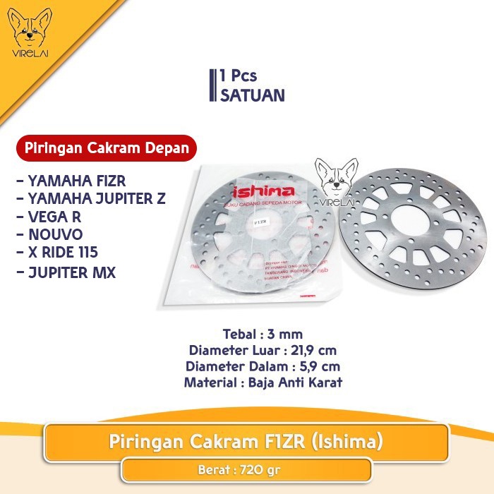 Piringan Cakram Fizr / Jupiter Z / Vega R / Nouvo / X Ride 115 / Jupiter MX [ISHIMA]