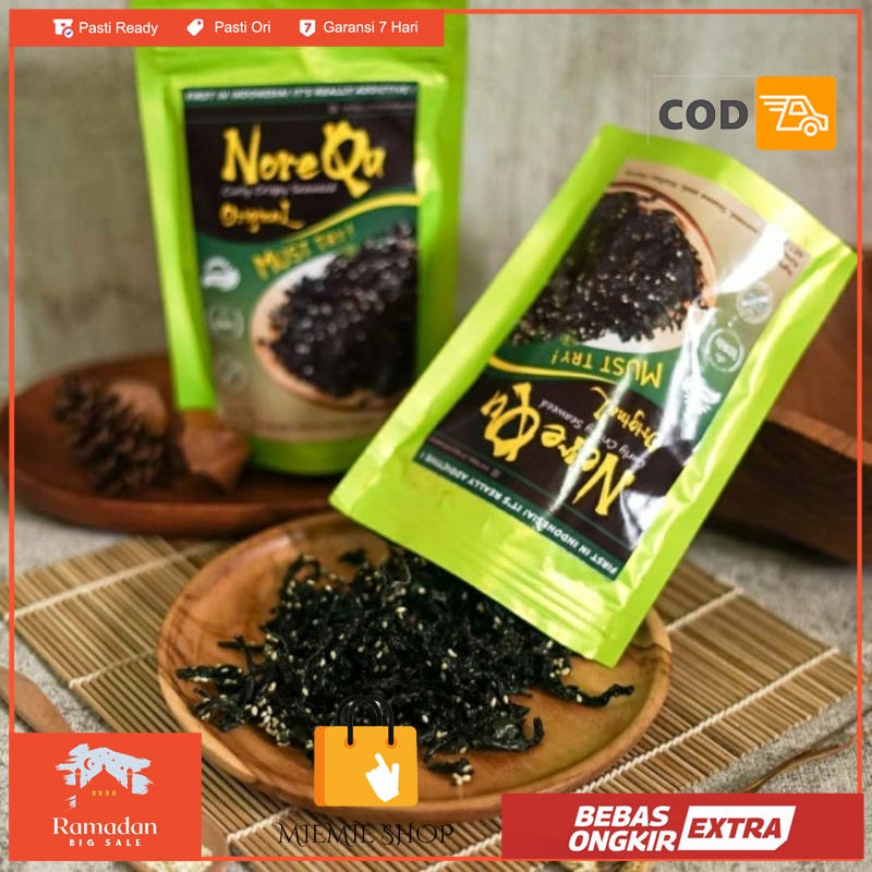 

Paket 4pcs-NoreQu crispy seaweed - norirumput laut korea-gurih wijen