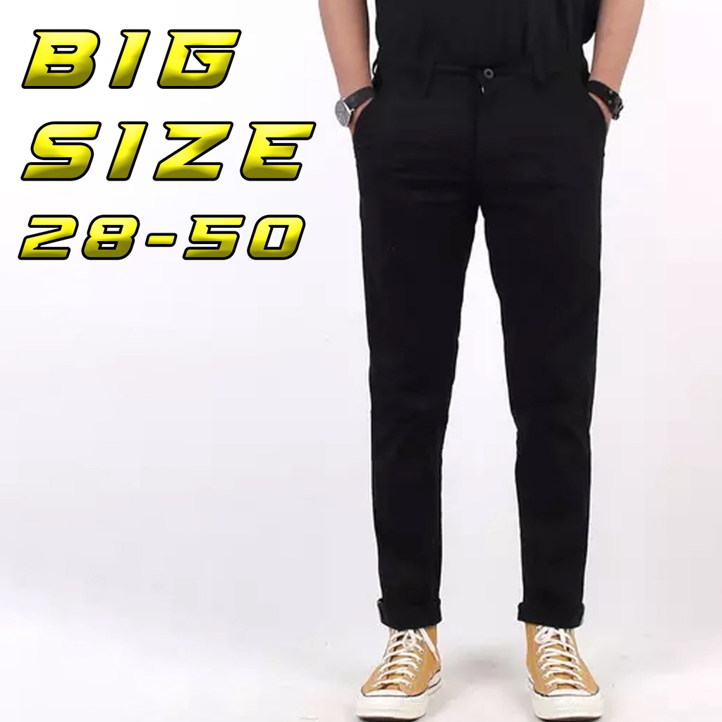 BIG SIZE CHINOS PANJANG PRIA Celana Chino Panjang Pria Jumbo Big Size Bahan Melar Elastic Original Reguler Fit Distro Premium