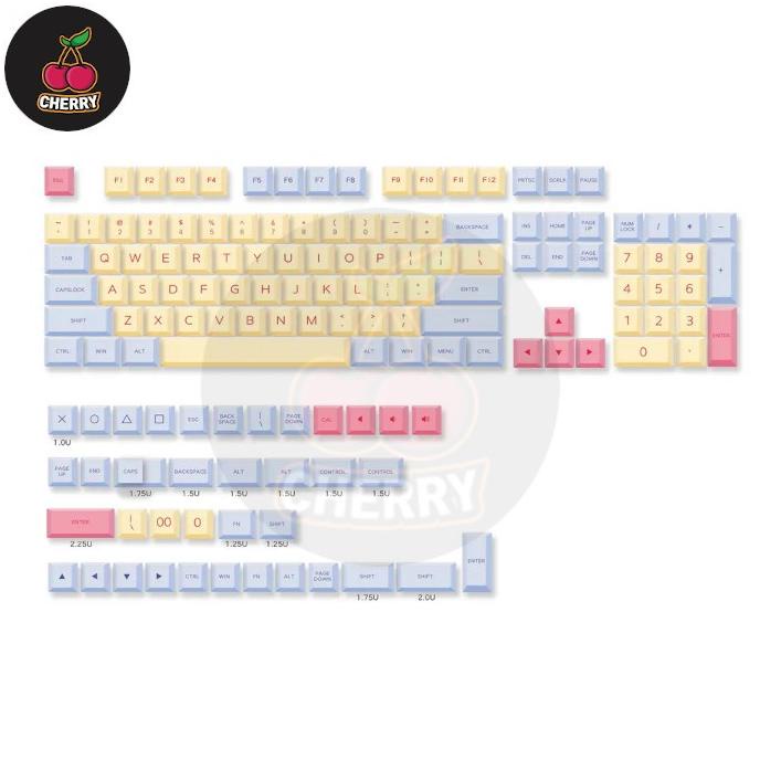 Keycaps Pbt Xda Profile Dye Sub For 61 68 71 84 87 100 104 Keys 12 [Cod]