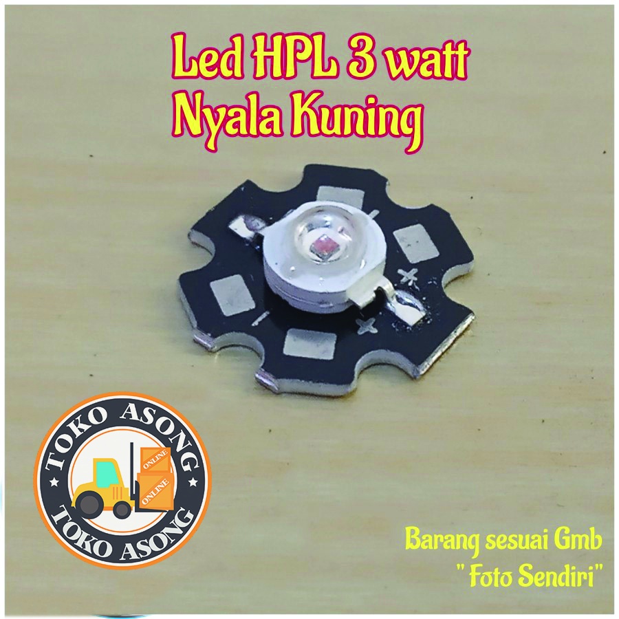 led hpl 3 watt Kuning include heatsink lampu