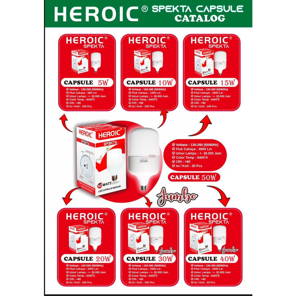 Led Capsul Heroic Spekta/ HEROIC SPEKTA TABUNG