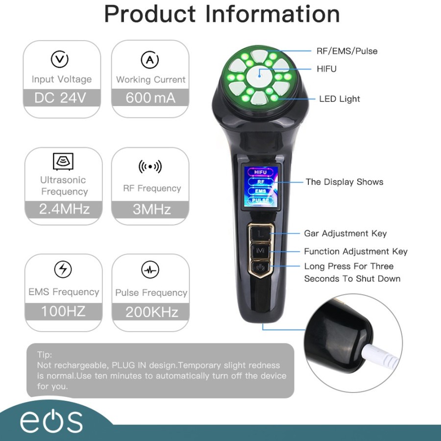 4 in one MINI HIFU 3rd Generation Mini hifu RF EMS and PULSE beauty kecantikan beauty device