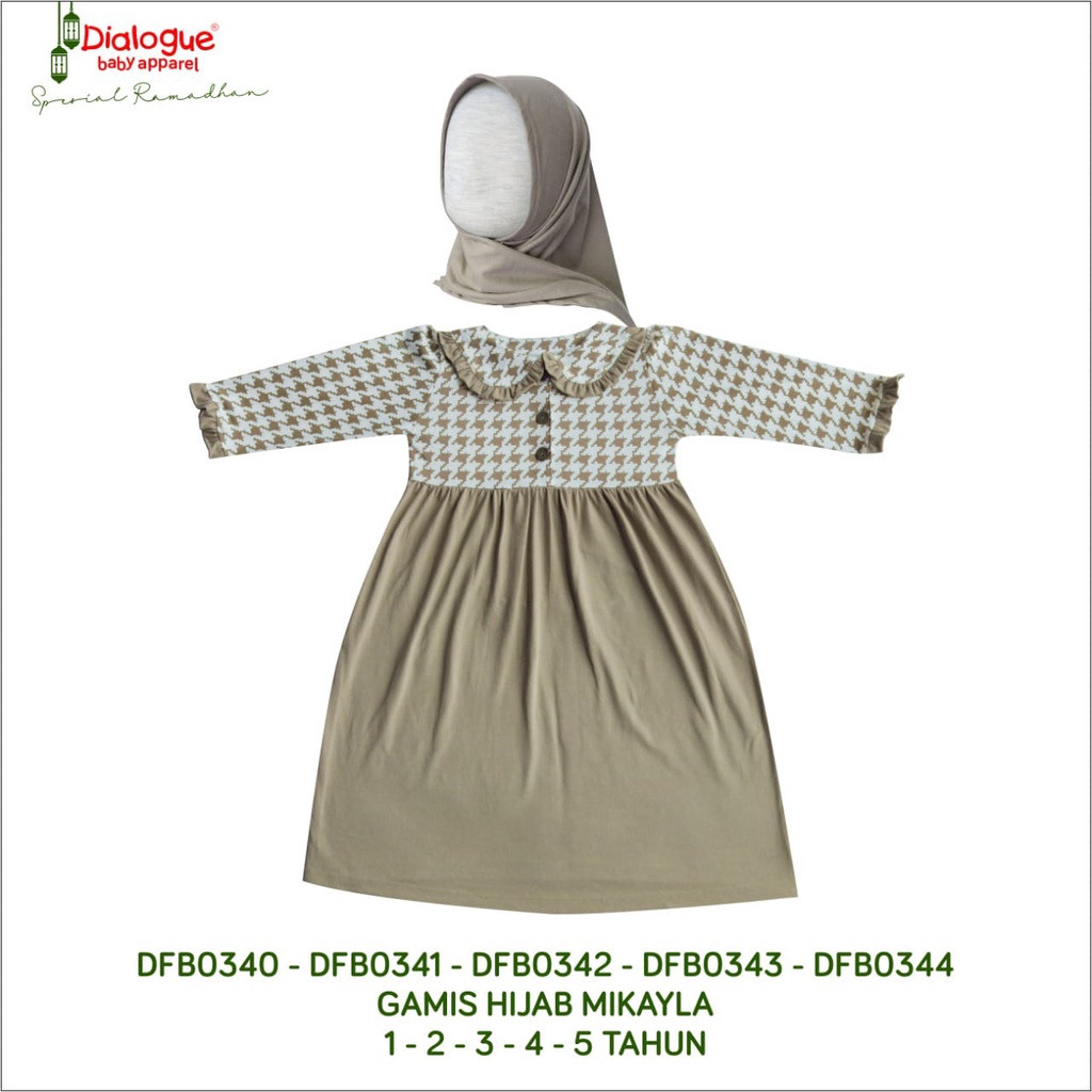 Dialogue Gamis Anak Muslim Hijab Set Mikayla - Baju Gamis Muslim Anak - DFB0340 DFB0341 DFB0342 DFB0343 DFB0344