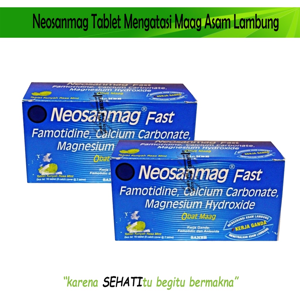 Neosanmag Fast Tablet Mengatasi Gejala Asam Lambung Maag