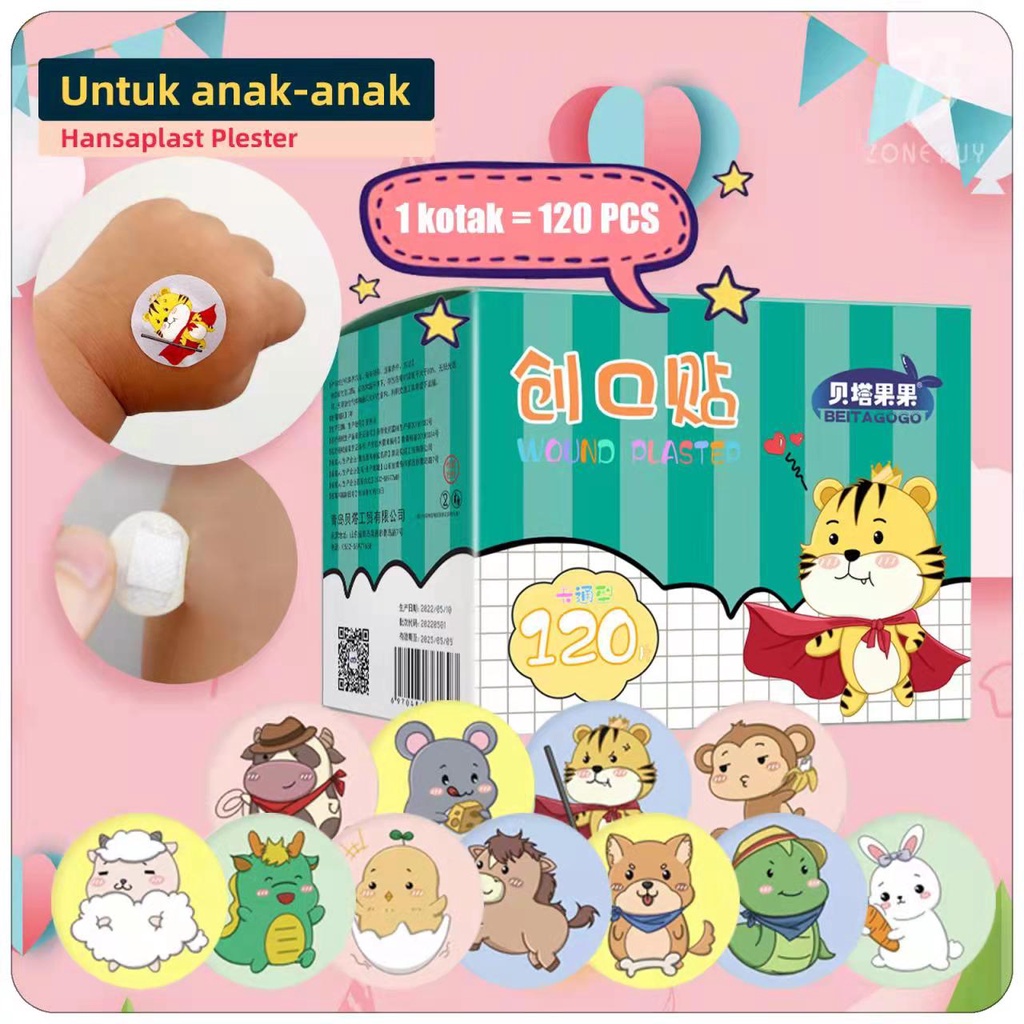 &lt; Untuk anak-anak &gt; Hansaplast Plester Luka Karakter Kartun Hansaplast Plester luka Anti air Cartoon