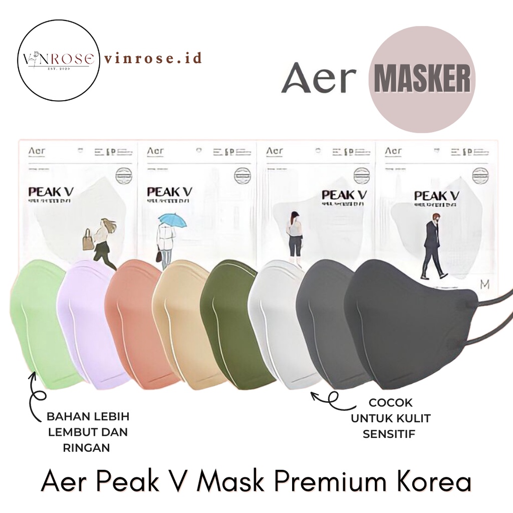 [1 Pcs] Mask Aer Peak V KF94 Masker Medis Aer Pro/ Masker Premium Korea