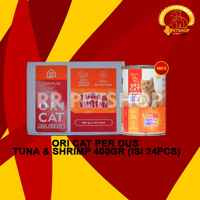 Makanan Kucing Basah Ori Cat Kaleng Wet Food Grosir Dus 24 PCS 400GR