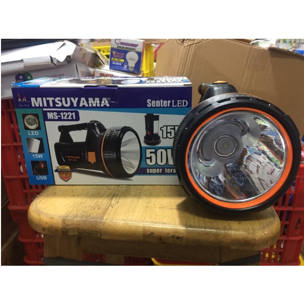 Senter LED 50w Mitsuyama Lampu Emergency 15W MS-1221