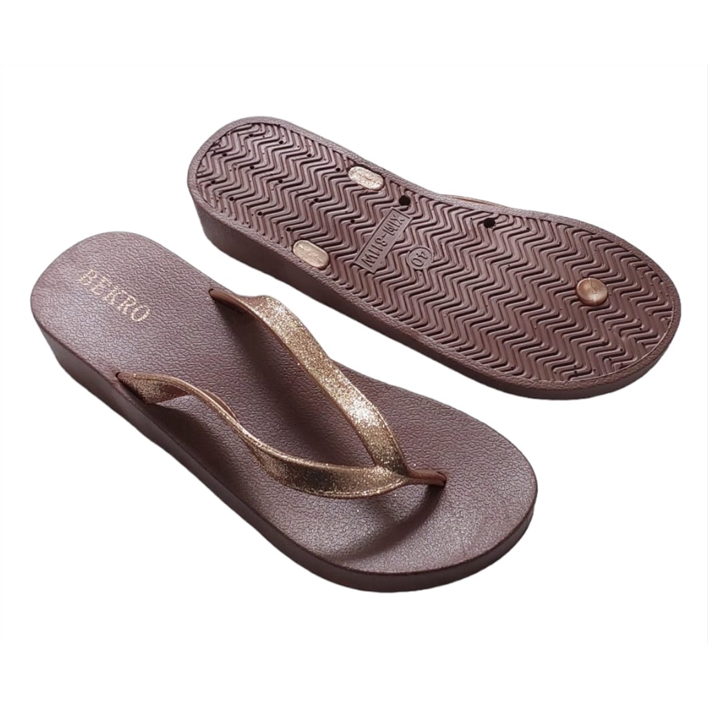 Glanzton Sandal Wedges Terlaris Sandal Jepit Wanita Sandal Karet Sandal Jelly Gliter Tali Blink Glit