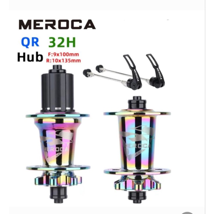 Meroca Hub Freehub QR Quick Release Hub Sepeda 5+2 Bearing 6 Pawl 32 Hole Colorful