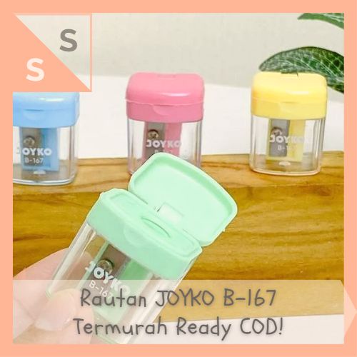 

[simplyshop] Rautan / Serutan Pensil / Pencil Sharpener JOYKO ORIGINAL B-167 Japan Pastel Color Lilac Pink Tosca Blue Alat Tulis Kantor Anak