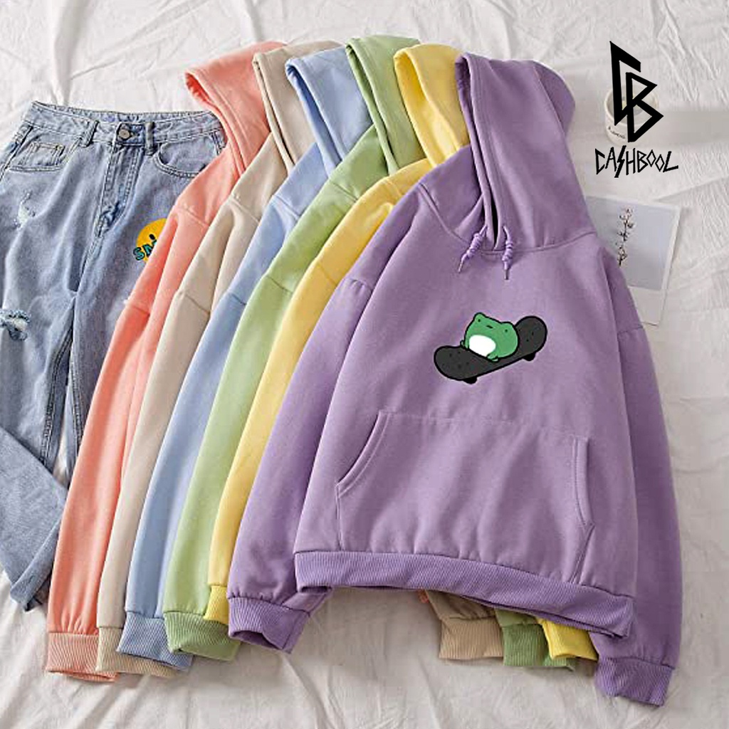 CASHBOOL Hoodie FROG SKATE Tebal Sweatshirt  Oversize Jumper Size M - XXL ( Pria &amp; Wanita )