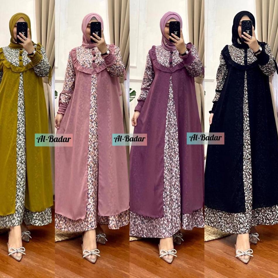 ✨SHOPEE MALL✨ [ BISA COD] GAMIS OUTHER MOTIF BUNGA SHAKILA IMPORT MIX CERUTY BABYDOLL, DRESS OUTHER 