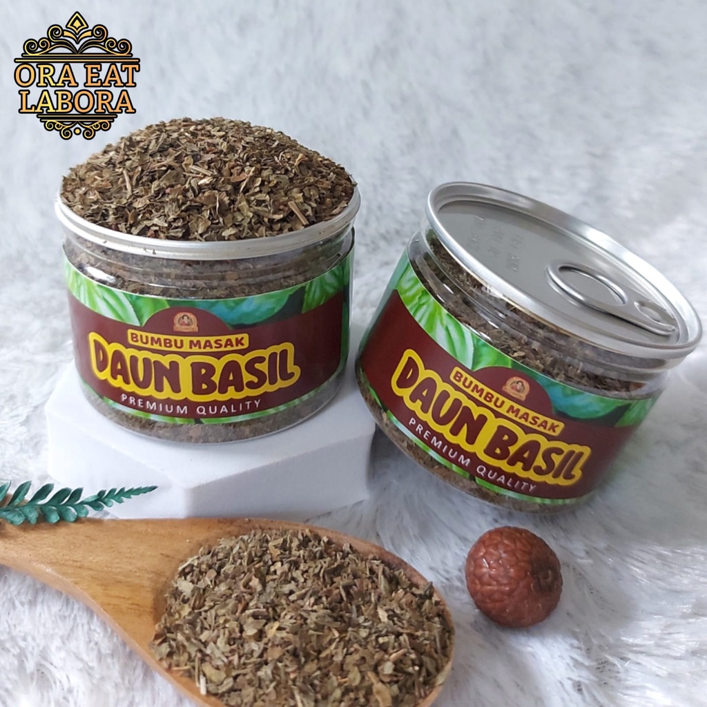 

Can Rempah Daun Basil Dried Basil Leaves Kualitas Premium - Ora Eat Labora