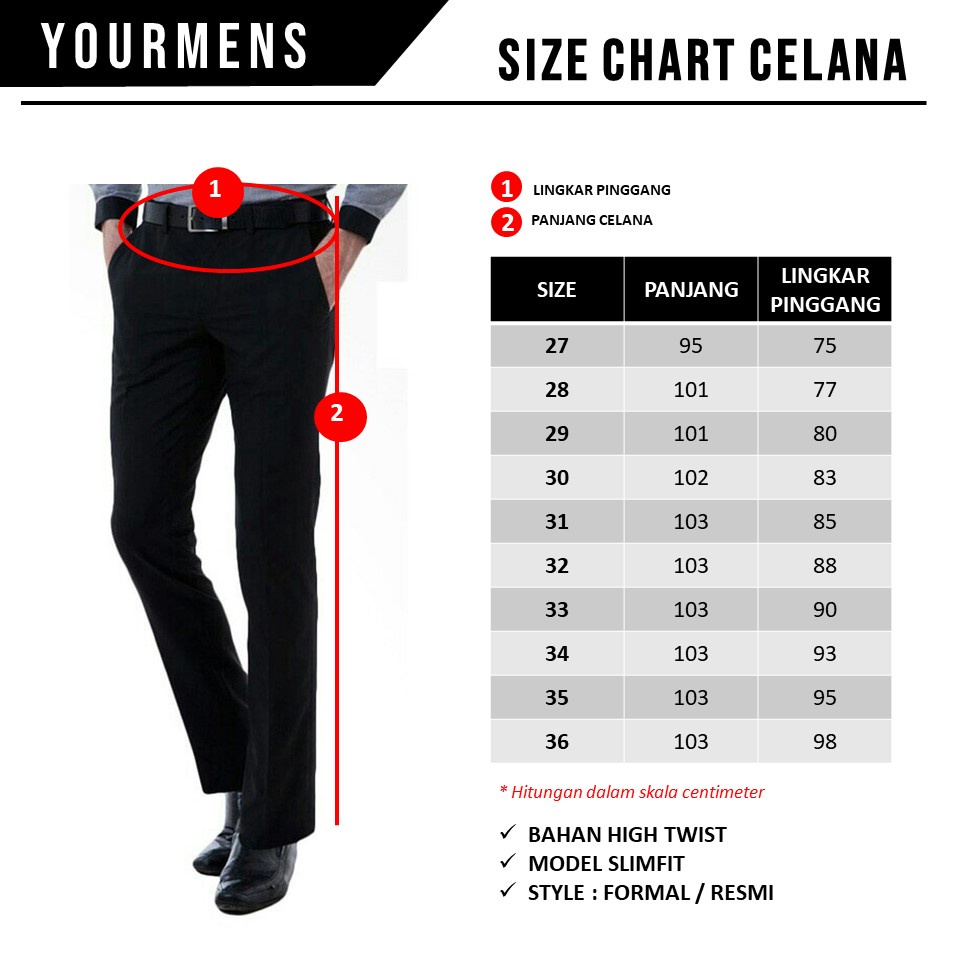 CELANA FORMAL SLIM FIT PRIA RESMI KANTOR KERJA WARNA HITAM HIGH TWIST ORIGINAL NIKAYU