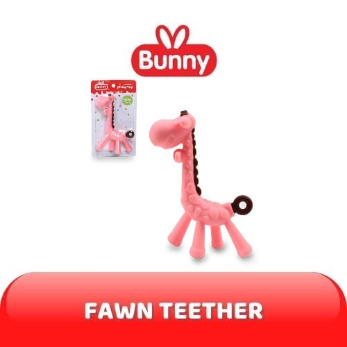 Bunny Silicone Teether Giraffe Shape Mainan Gigitan Bayi Bentuk Jerapah