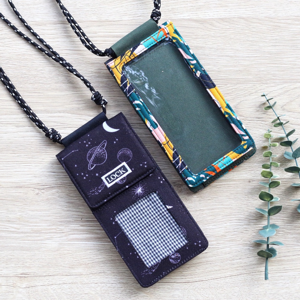 Tas Dompet HP Dompet Handphone ID Card Holder Hanging Phone Wallet Kalung Gantung Leher Multifungsi 