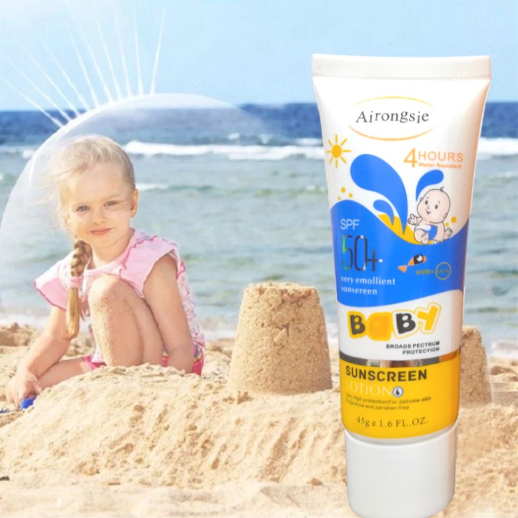 Sunscreen Lotion Baby Kids Airongsie SPF50+ 4 Hours Water Resistant