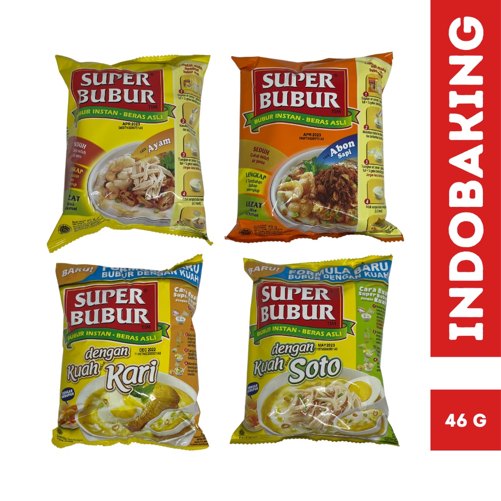 

Super Bubur Ayam Abon Sapi Kuah Soto Kari 45g