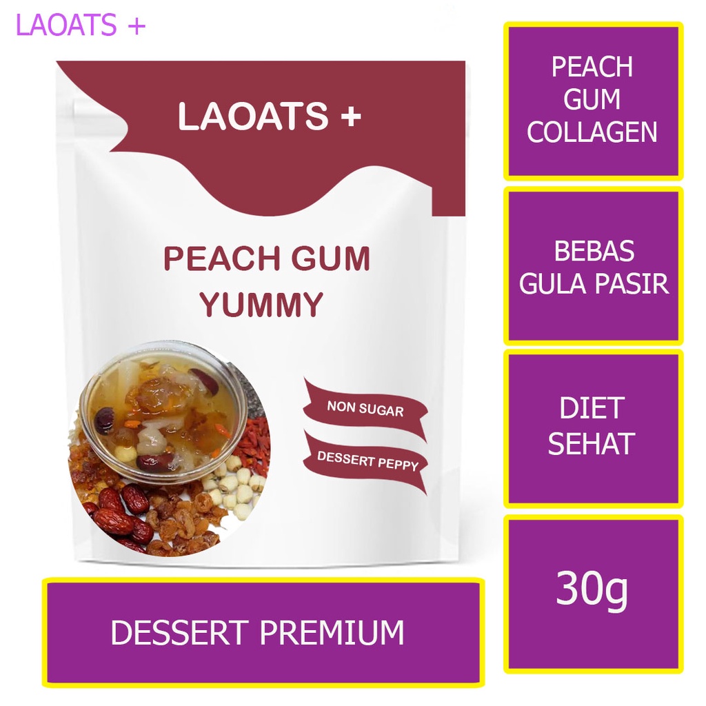 

Peach Gum Diet Penurun Berat Badan Dessert Premium Mini Pack Granola Kurma Merah Sun Flower Kismis Dried Fruit Laoats