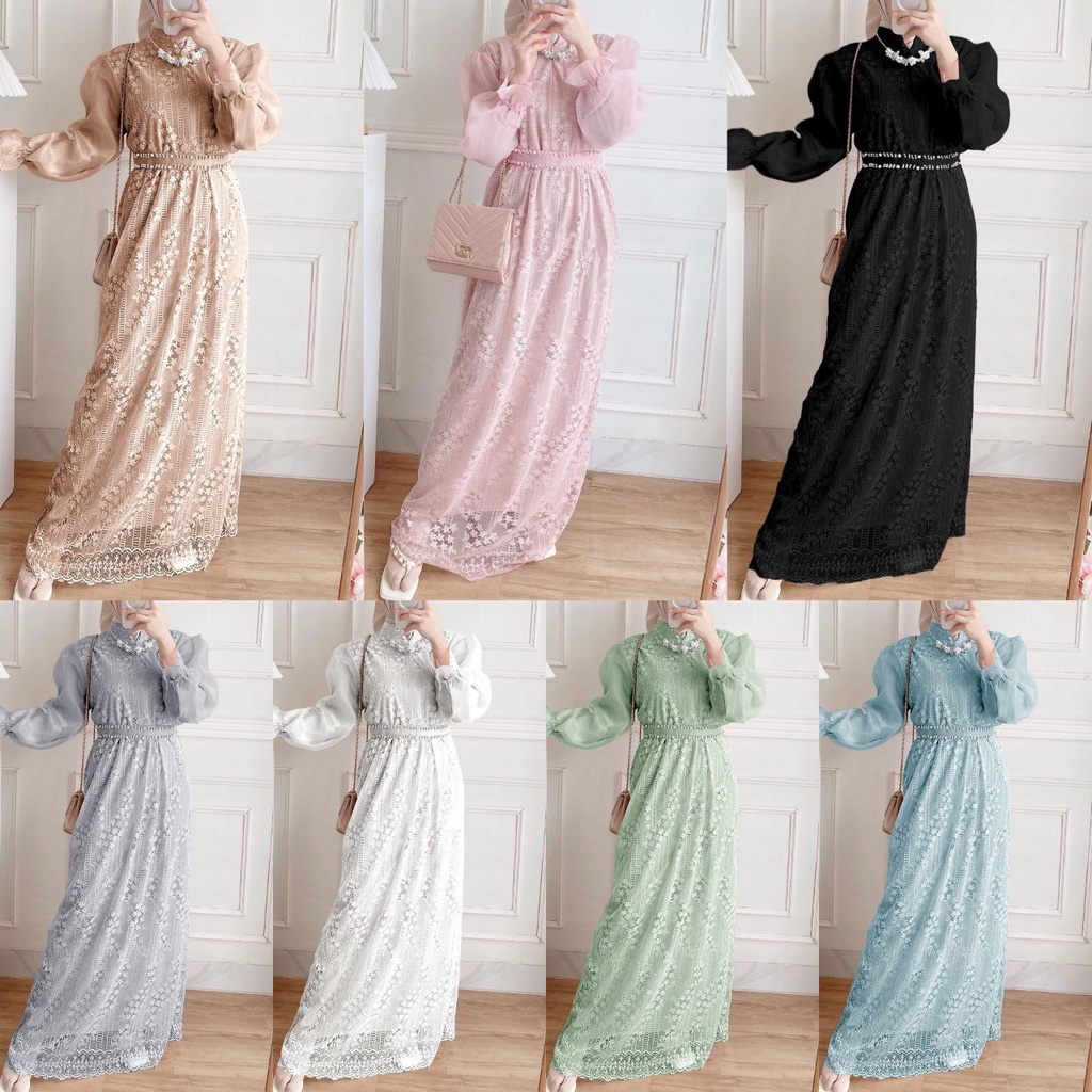 TERBARU – GAMIS LEBARAN DEWASA & ANAK REMAJA MOREN SIZE M (10-15TAHUN) - XL - FI20 – MAXY DRESS DEWA