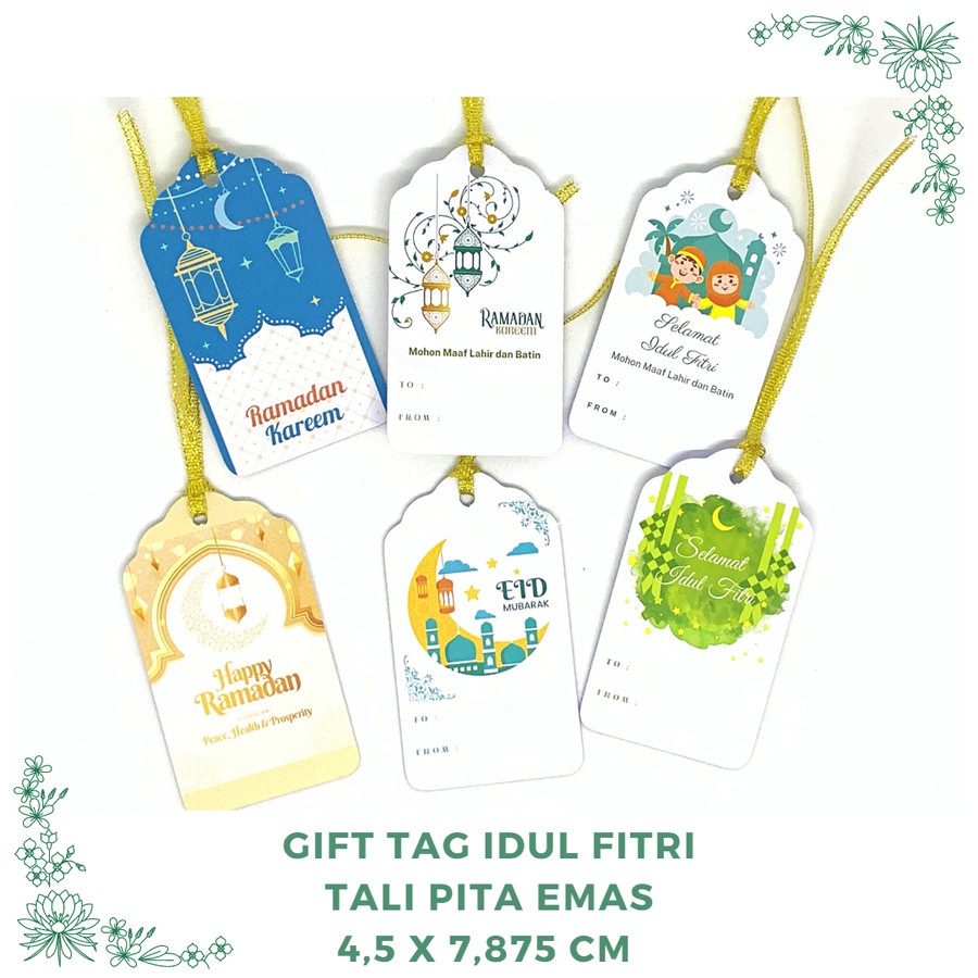 

Gift Tag / Hang Tag Hampers Parcel Lebaran Idul Fitri 4,5 x 7,8 cm