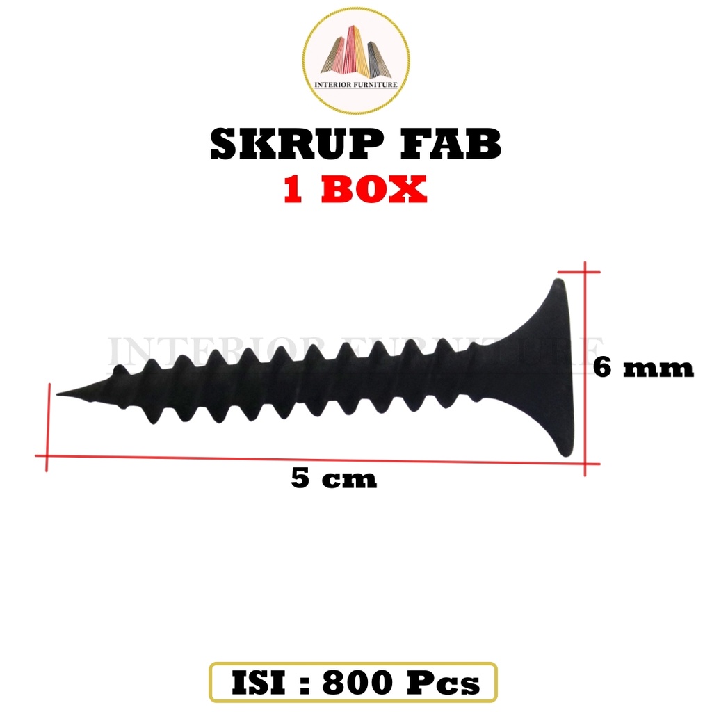 Sekrup Gypsum 5 cm / Skrup Gypsum Harden 6 x 2 (5 cm) isi 800 pcs