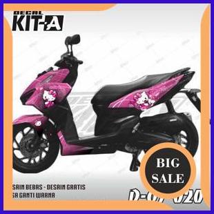 Stiker motor vario 160 hello kitty decal sticker dekal striping aksesoris motif hellokity pink D-Q7-