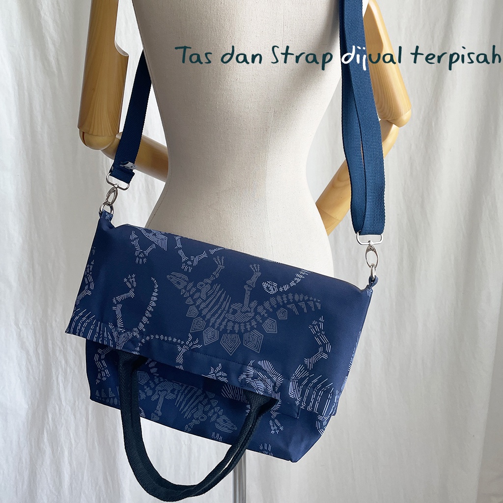 Tas Tote Santai Small Dino Navy