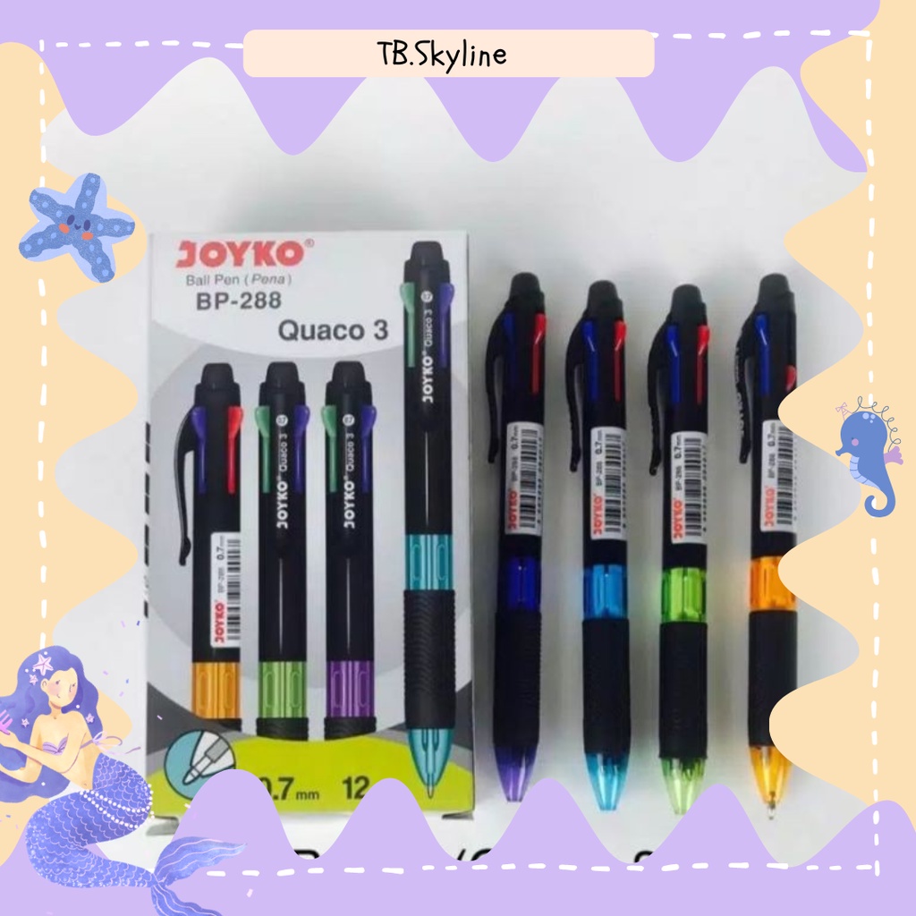 

Pulpen Joyko JOYKO QUACO 3 BP-288 - 4 Warna