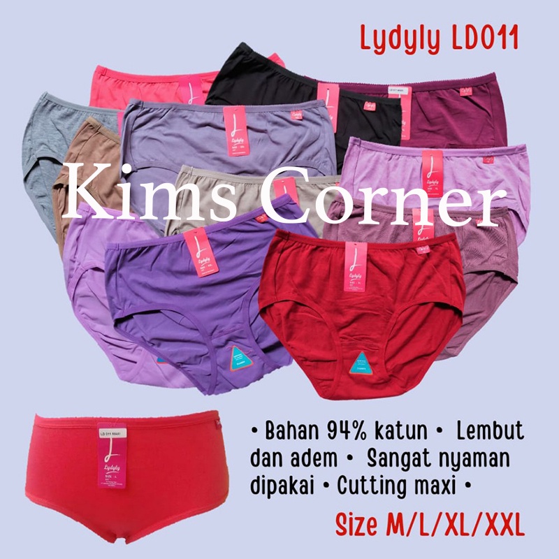 3PCS CD LYDYLY LD011 MAXI CELANA DALAM LYDYLY LD011