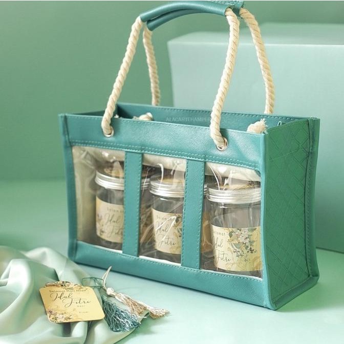 

Paket Hampers Lebaran Tas Souvenir Parcel Cookies Cantik Mewah Kotak Istanasembakoo