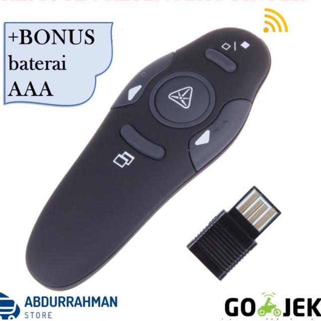 ◘ Wireless Pointer USB Remote Control Power Point Presenter Laser RF Pen ➢