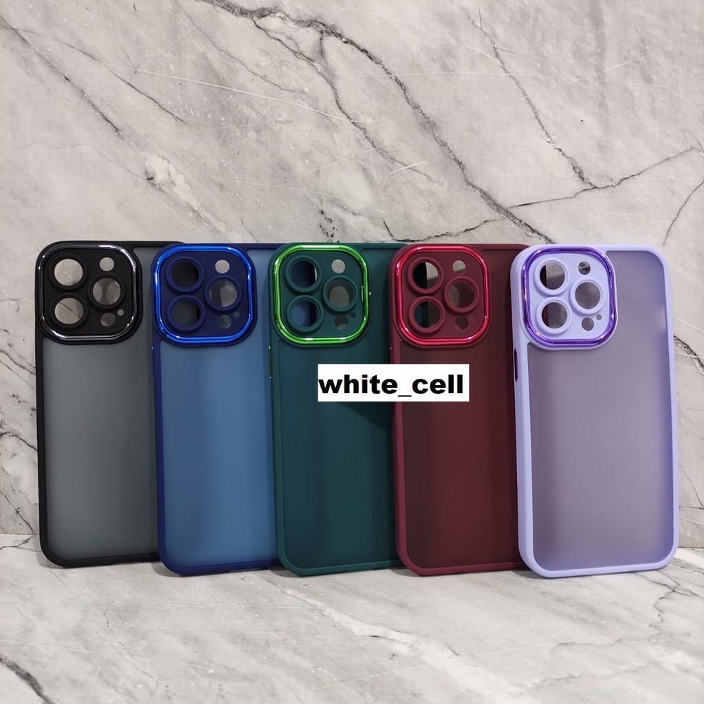 CASE DOVE HYBRID CHROME SOFT CASE FOR IP 13 IP 13 PRO IP 13 PRO MAX IP 14 IP 14 PRO 14 PLUS 14 MAX 14 PRO MAX WHITE_CELL