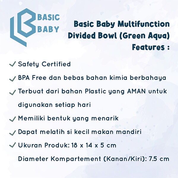 Basic Baby Multifuction Divided Bowl / Perlengkapan Makan MPASI