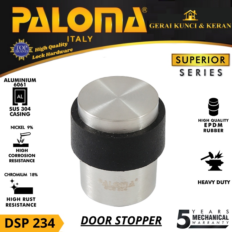 DOOR STOPPER PALOMA R DSP 234 LANTAI PALOMA PENAHAN PINTU STAINLESS