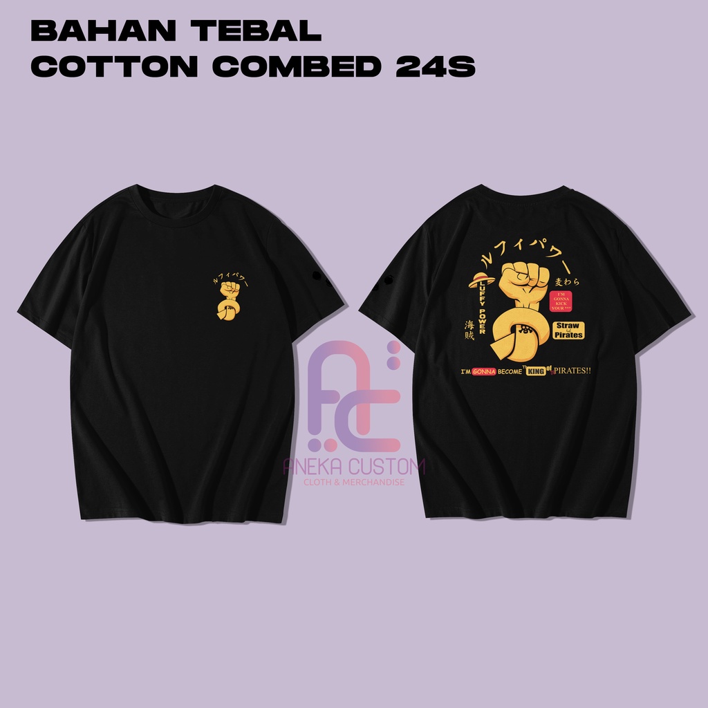 BAJU KAOS ANIME ONE PIECE LUFFY MUGIWARA MONKEY D LUFFY