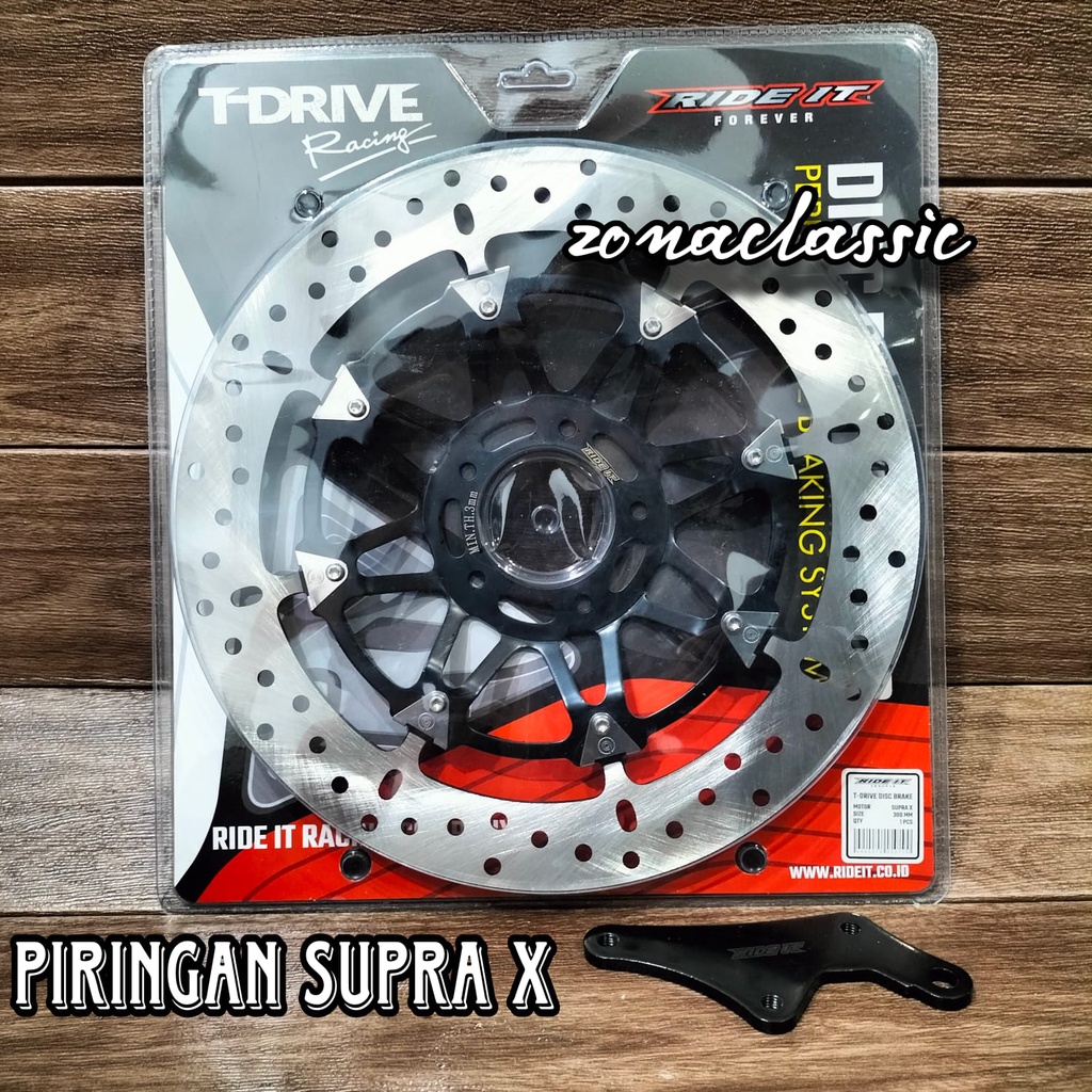 PIRINGAN CAKRAM SUPRA X TACOBELL COPY PSM 300MM DISC DEPAN BULAT MOTIF LUBANG5 MOS