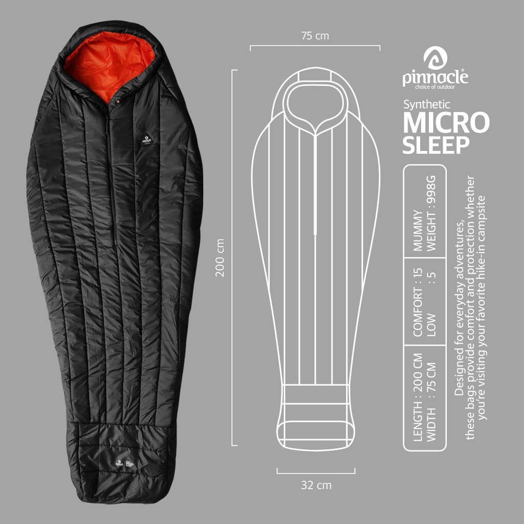 Pinnacle Synthetic Micro Sleep - Black Orange