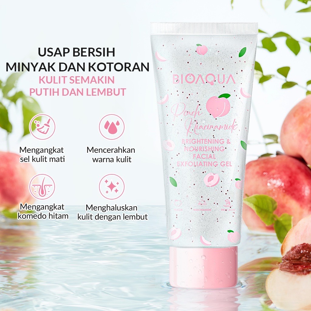 BIOAQUA Facial Exfoliating Gel / Body Exfoliating Gel / Body Scurb / Peeling Wajah / Peeling Badan