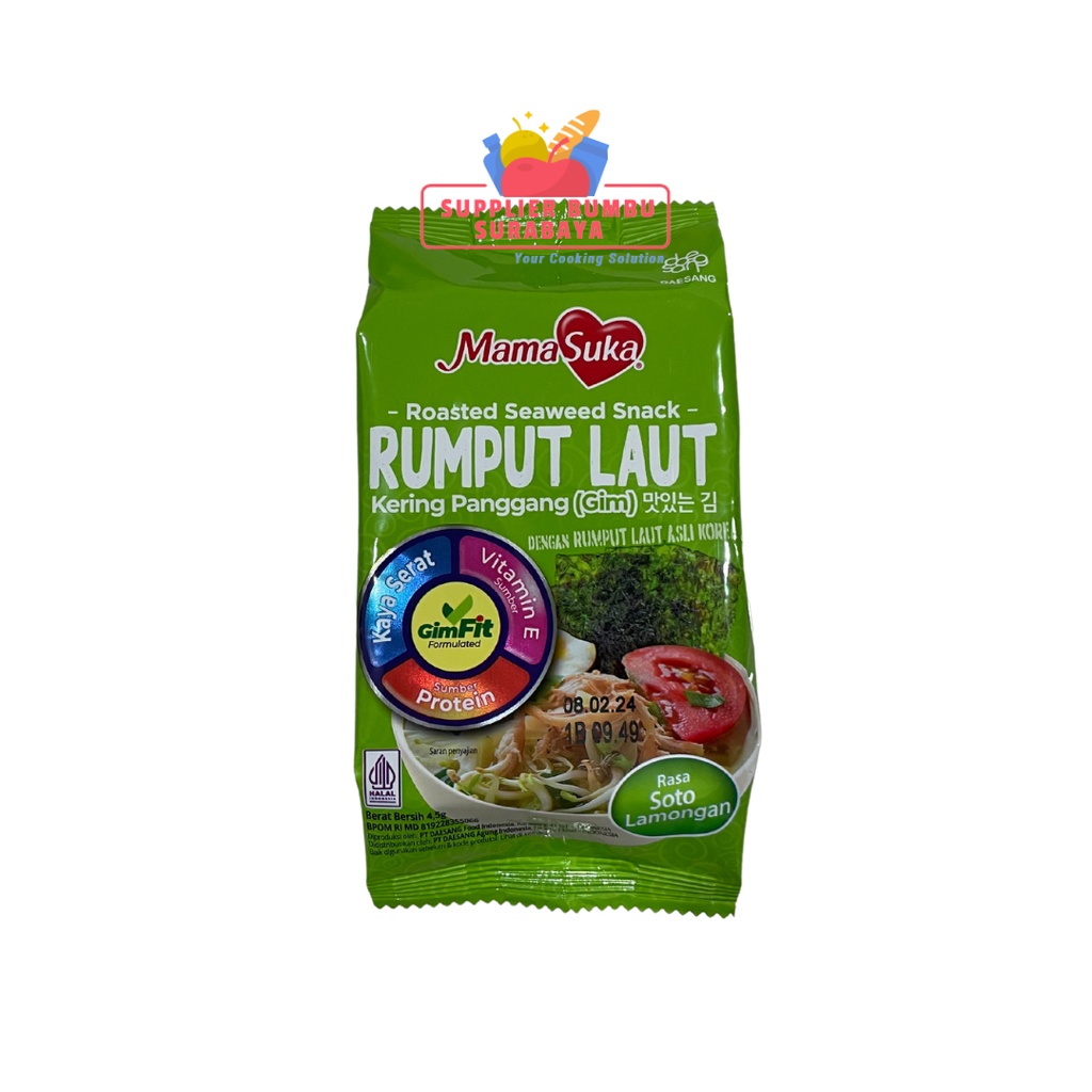 MamaSuka Rumput Laut Kering Panggang Roasted Nori Seaweed All Varian 4.5g