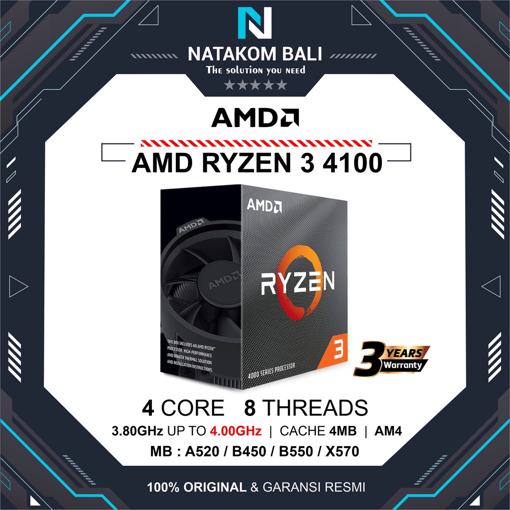 PROCESSOR AMD RYZEN 3 4100