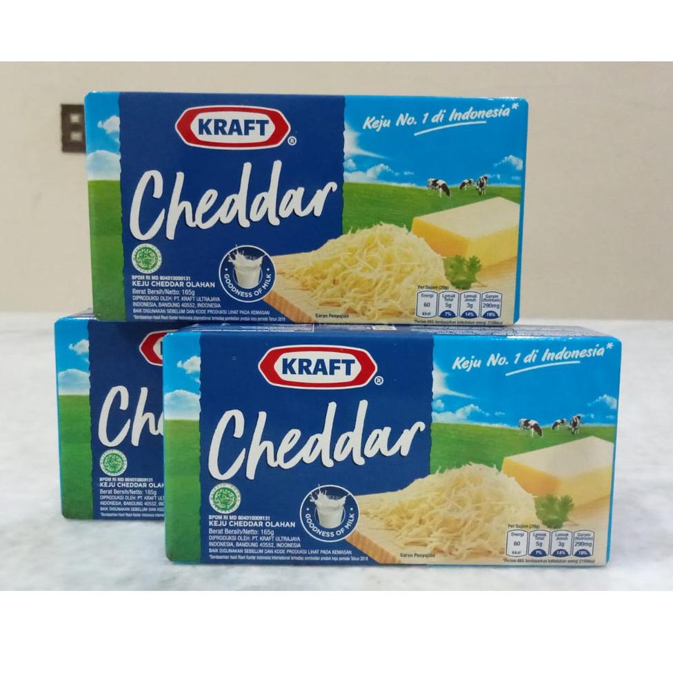 

8.8 Cheese Keju Cheddar Kraft 165 GR Processed Cheddar Cheese