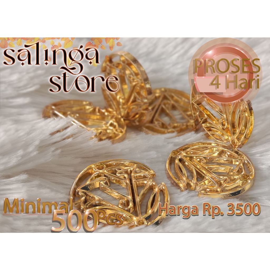 Pusat pembuat label hijab logam desain bebas sesuai request di bandung untk beragam produk bros jilb